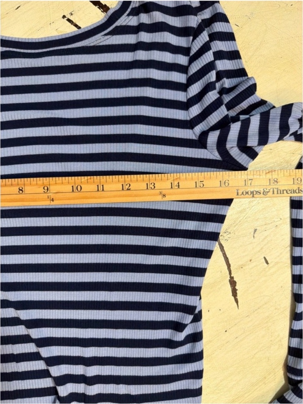 OFFLINE by Aerie Striped
Long Sleeve Crop Top Women's
Med Blue Ribbed - Picture 4 of 5